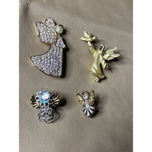 VNTG Lot 4 Signed Angel Brooch BeautifulSilver/Gold Tone Anne Klein,Giusti,SE,DM
